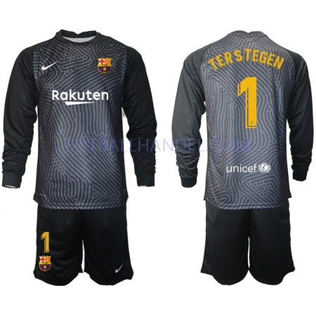 Barn Fotballdrakter Keeper FC Barcelona TER Stegen 1 2020-21 Langermet M004
